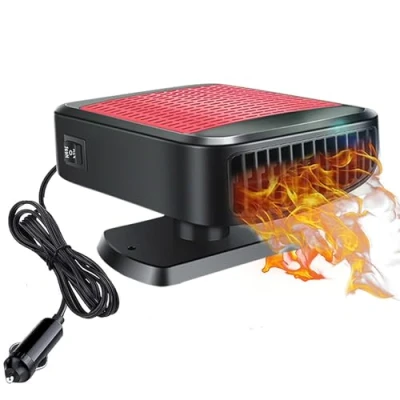 Immagine di COMBLU riscaldatore portatile per auto, 12 V 200 W, riscaldamento e raffreddamento rapidi parabrezza sbrinatore sbrinatore, auto con rotazione a 360