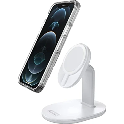Immagine di OtterBox Supporto di Ricarica per MagSafe, Caricatore dal Design Elegante e Leggero, Progettato Forte allineamento Fissaggio Perfetto con Blanco