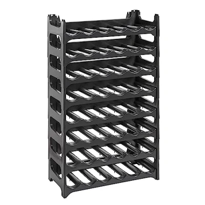 Immagine di Grizzly portabottiglie design modulare e impilabile per 48 bottiglie, nero