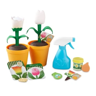 Immagine di Melissa &amp; Doug Floreale Let’s Explore Set da Gioco Giardinaggio con Fiori Che Cambiano Colore (16 Pezzi), Bianco, OSFA, 30828
