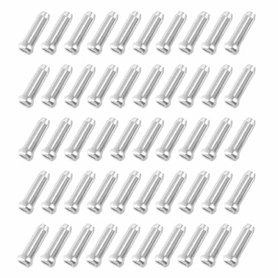Immagine di Manicotti terminali in argento, tappo terminale, Tappi per Cavi freno Bici,Cappuccio Capicorda Cavo Bicicletta,cavo del fune freno,50 pcs.