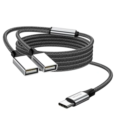Immagine di MOGOOD Adattatore da USB C a doppia femmina Tipo doppio cavo 2.0 OTG Splitter Convertitore per MacBook Pro, Google Pixel, Galaxy S9/Note 8