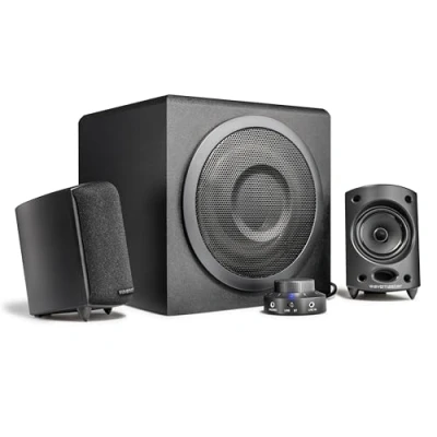 Immagine di Wavemaster 66206 Moody Bt 2.1 Sistema di Altoparlanti (65 Watt) con Utilizzo Casse Acustiche Streaming Bluetooth per Tv/Tablet/Smartphone/PC Color Nero