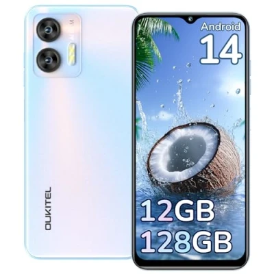 Immagine di OUKITEL C36 Smartphone Android 13, 12GB RAM e 128GB ROM(1TB Espandibile), Telefono Display LCD HD+ 6.56&quot;, Batteria 5150mAh, Fotocamere 13MP, Telefoni Cellulari, Dual SIM 3 Slot/5G WiFi/GPS/Face ID/OTG
