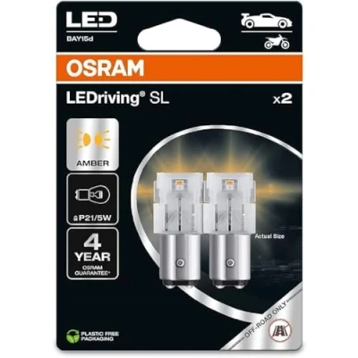 Immagine di OSRAM LEDriving® SL, ≜ P21/5W, giallo, lampade di segnalazione a LED, solo fuoristrada, non omologati ECE, doppio blister