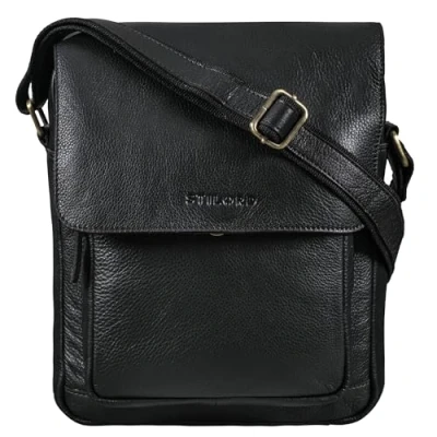 Immagine di STILORD &#039;Ragnar&#039; piccola borsa a tracolla uomo pelle tablet messenger uomini borse piccole, Colore:nero
