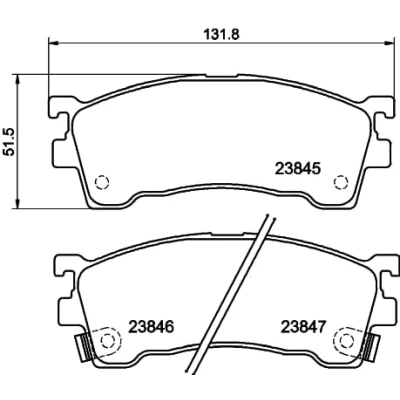 Immagine di HELLA 8DB 355 006 621 Kit pastiglie freno con segnalatore acustico usura accessori MAZDA: Premacy, 323 F 6, 626 V SW