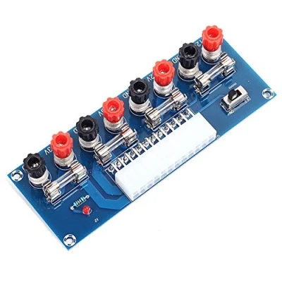Immagine di iHaospace Benchtop Power Board 24 Pin Computer ATX Supply Breakout Adapter Module 12V 5V 3.3V