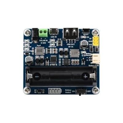 Immagine di Waveshare Solar Power Management Module for 6V 24V Panel Supports Panel/USB Connection Battery Charging Onboard MPPT SET Switch DC 002 Jack/screw Terminal Input