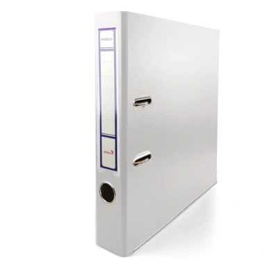 Immagine di Netuno 1 raccoglitore documenti bianco a 2 anelli A4 dorso 5 cm in cartone ecologico riciclato per archivio ufficio faldone portadocumenti registratori ad
