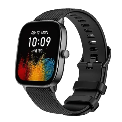 Immagine di TiMOVO Cinturino Compatibile con Amazfit GTS 2 Mini/GTS 4 Mini/GTR 42mm/Amazfit Bip 3/3 Pro/Amazfit GTS/GTS 3 4, di Ricambio per Orologio, in Silicone, Nero