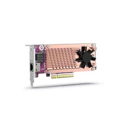 Immagine di QNAP 2XPCIE2280 M.2SSD SL PCIEGEN3X8 1X AQC113C 10GBE Port NBASE T