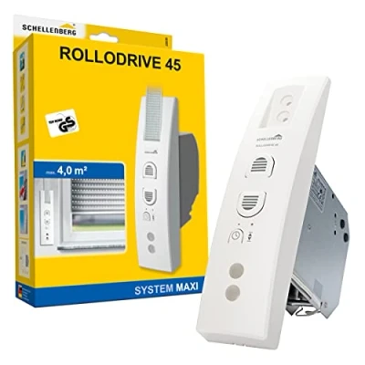 Immagine di Schellenberg 22638 Avvolgicavo elettrico per tapparelle avvolgibili RolloDrive 45, fino a 4 m² di superficie della tapparella, larghezza del nastro 23 mm forza trazione 12 kg