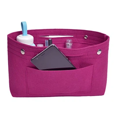 Immagine di NOTAG Donne Borsa Organizzatore Feltro,Travel Insert Tidy Borsetta In (Rosa, S)