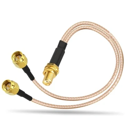 Immagine di Bingfu Doppio SMA Sdoppiatore Splitter Cavo Femmina a Maschio 15 cm RG316 50 ohms per LTE 4G Antenna Router Modem MiFi Mobile Hotspot Cellulare