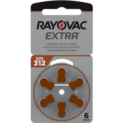 Immagine di 60 batterie per apparecchi acustici RAYOVAC Extra Advanced con tecnologia Active Core 312