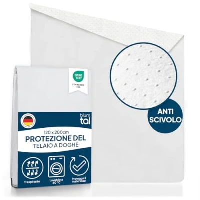 Immagine di Blumtal® coprirete singolo 120x200 cm una piazza e mezzo certificato OEKO TEX copri rete singola con strato antiscivolo lavabile a 60C