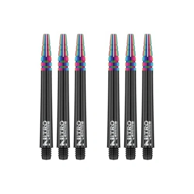 Immagine di RED DRAGON Nitrotech Ionic Alberi Freccette Aste Medi Nero 2 Set per Confezione (6 in Totale)