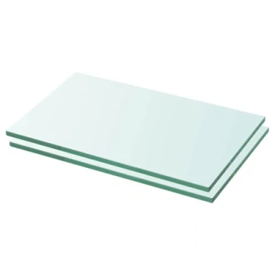 Immagine di vidaXL Mensole in Vetro Trasparente 2 pz 30x12cm
