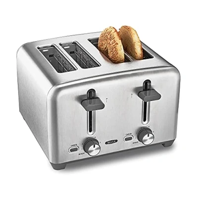 Immagine di BELLA Tostapane a 4 fette, risultati rapidi e uniformi ogni volta, ampie fessure si adattano pane di qualsiasi dimensione come bagel o toast texas, acciaio inossidabile, Fette