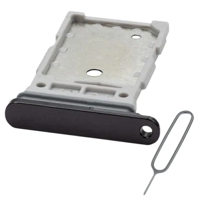Immagine di MMOBIEL Vassoio Porta Scheda Dual SIM Compatibile con Samsung Galaxy S23 Ultra Sostituzione Supporto Doppia Incl. Estrattore e Anello di Gomma Impermeabile Nero
