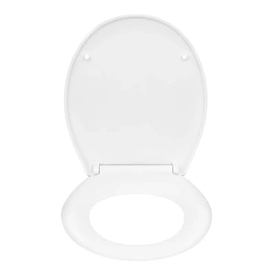 Immagine di WOLTU Copriwater Sedile WC Universale/Chiusura Ammortizzata/Soft Close Toilet Seat Bagno in Plasta Antibatterico Cerniera Acciaio Inossidabile Carico 150kg Bianco 2327