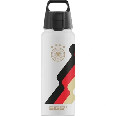 Immagine di SIGG Borraccia in alluminio WMB Pathfinder DFB Team Certificazione climatica Adatto per bevande gassate A prova di perdite Leggero Senza BPA Bianco con stampa 1L