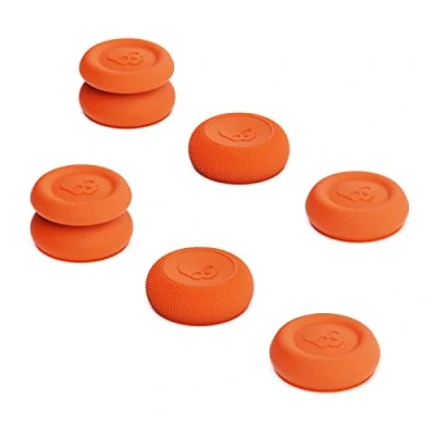 Immagine di Skull &amp; Co. Skin, CQC and FPS Thumb Grip Set Joystick Cap Analog Stick for Nintendo Switch Pro Controller PS5 / PS4 Slim/Pro Candy Orange, 3Pairs(6pcs)