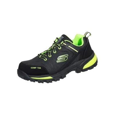 Immagine di Skechers Galton Pending, Anfibi da Lavoro Uomo, Colore: Nero e Lime, 41.5 EU