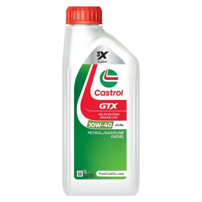 Immagine di Castrol GTX A3/B4 10W 40 1l Olio motore 15F8FE MERCEDES BENZ: Classe E Sedan, C A, RENAULT: CLIO 3, DACIA: SANDERO 2
