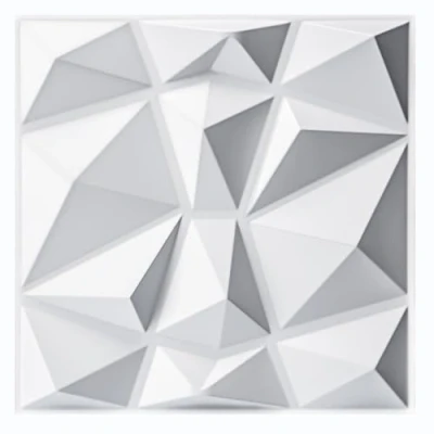 Immagine di Art3d 33 pannelli decorativi 3D a forma di diamante, 30,5 x cm, in PVC infrangibile, riciclabile, impermeabile, inodore, senza bisogno essere verniciati, colore: bianco opaco.