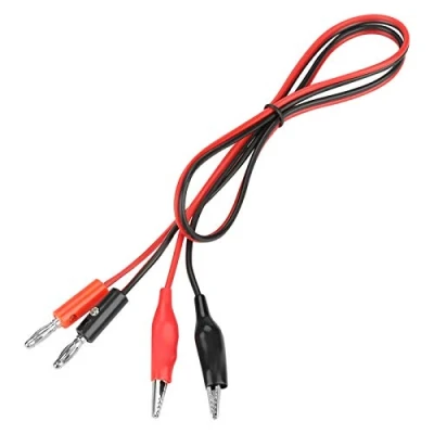 Immagine di Akozon Cavi Banana Diritto 30V 5A per Alimentatore Regolato a Corrente Continua Morsetti Cavo Kit Tensione Spina Connettore di Prova