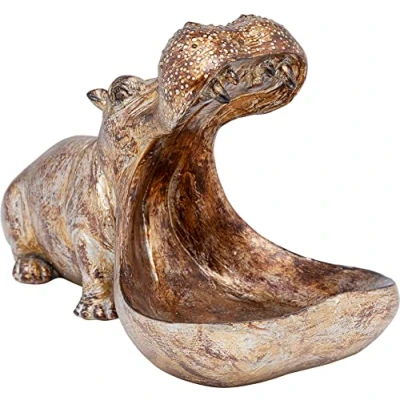 Immagine di Kare Statuetta Hungry Hippo 27 cm, in plastica, x 14,5 17 marrone