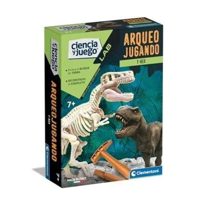 Immagine di Clementoni 55541 Archeogiocando T Rex fosforescente Gioco di Scienze, per Cavalcare il tuo Proprio Dinosauro e scoprire la Scienza dell&#039;Archeologia, A partire da 7 anni
