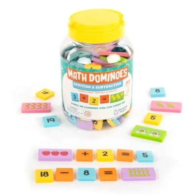 Immagine di Learning Resources Addizioni e sottrazioni, età 3+, Giochi Bambini, Numeri, Operazioni Immagini, Risorse Matematiche, Gioco di Domino, EI 2939