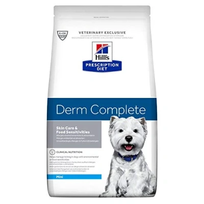 Immagine di Hill’s Prescription Diet Canine Derm Complete Mini Crocchette per cane Set %: 2 x 6 kg