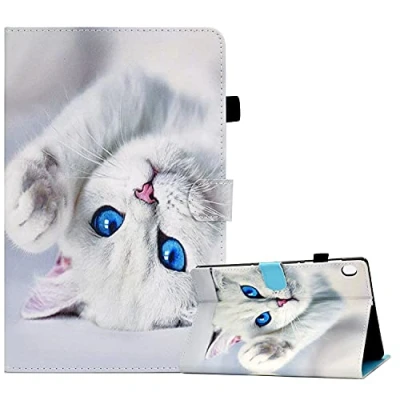 Immagine di CXTcase Custodia per Lenovo Tab M10 10.1 2019 TB X505L/TB X505F/TB X605L/TB X605F, Ultra Slim PU Smart Intelligente Tablet Cover M10, Protettiva 2019,Gatto