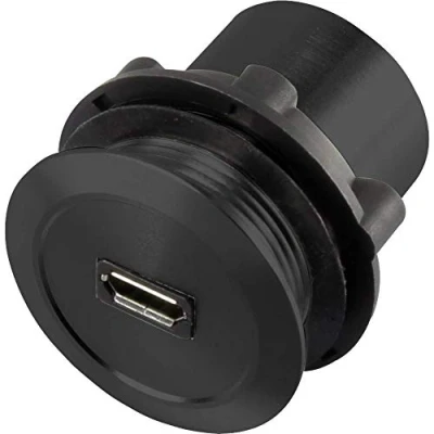 Immagine di TRU COMPONENTS micro USB 01 BK Presa da incasso 2.0 A su spina B Contenuto: 1 pz.
