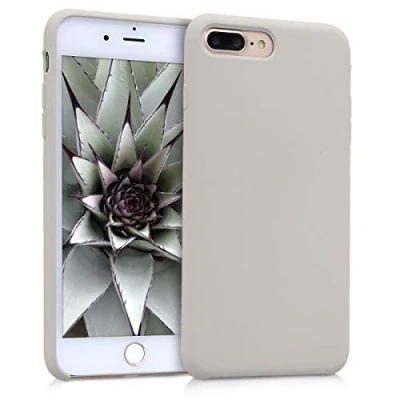 Immagine di kwmobile Cover per Apple iPhone 7 Plus/iPhone 8 Plus Custodia Back Case Smartphone in Silicone TPU Protezione Gommata beige