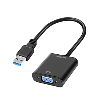 Immagine di LogiLink UA0231 USB / VGA Adattatore [1x Spina A 3.2 Gen 1 (USB 3.0) 1x Presa VGA] Nero 10.00 cm