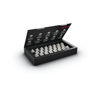 Immagine di CHERRY MX RGB ERGO CLEAR Switch Kit, 23 interruttori meccanici Per tastiera, tastiera hot swap o da gioco, Interruttore lineare senza clic, Agile e percettibile