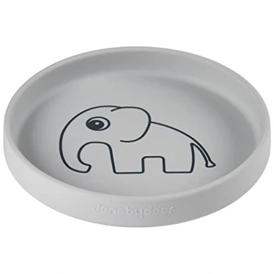 Immagine di Done by Deer ™ Piatto per bambini Elphee grigio dal 6 mese