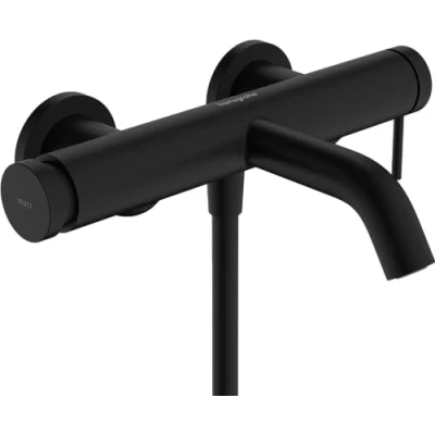 Immagine di hansgrohe Tecturis S Rubinetto per Vasca da Bagno Esterno 2 Utenze, Miscelatore Monocomando Vasca, Nero Apaco