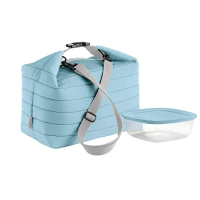 Immagine di Guzzini Borsa Termica Grande con Tracolla On The Go, Blu Opaco, 30 x 18 h30 cm, Contenitore 19.6 h7 1400 cc