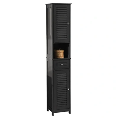 Immagine di SoBuy mobile a colonna bagno salvaspazio Bianco Con Cassetti L32*A170*P30 cm, FRG236 DG (Grigio)