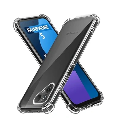 Immagine di GIOPUEY Cover Compatibile con Fairphone 5, TPU Ultrasottile HD Case, Protezione del Cuscino d&#039;Aria Trasparente