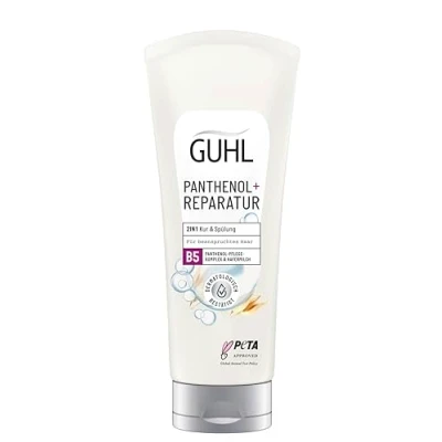 Immagine di Guhl Pantenolo + riparazione 2 in 1 cura e balsamo Contenuto: 200 ml Tipo di capelli: rivendicati Dermatologicamente confermato