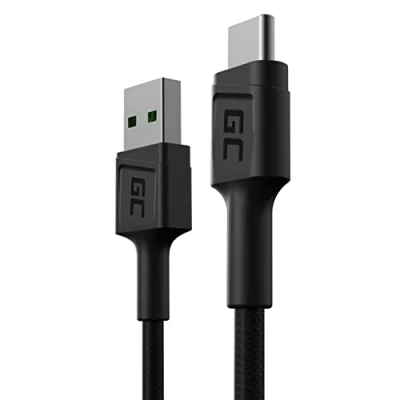 Immagine di Green Cell Cavo USB A C Tipo 0.3m di ricarica nero Compatibile con Samsung Galaxy S23 S22 S21 S20 Ultra S10 S9 S8+ Note 20 10 9 8 Telefoni Android