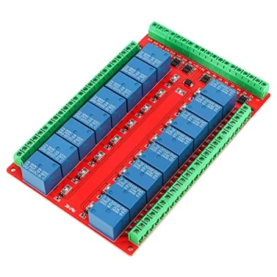 Immagine di Modulo relè a 16 canali Tipo isolato Scheda di interfaccia Trigger alto/basso livello DC 5V
