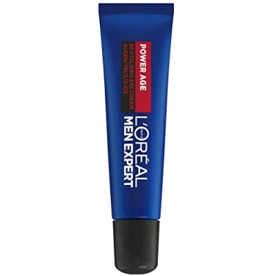 Immagine di L&#039;Oréal Men Expert Cura degli occhi rivitalizzante per uomo, anti età e correttore, con acido ialuronico, uso quotidiano Power Age 15 ml